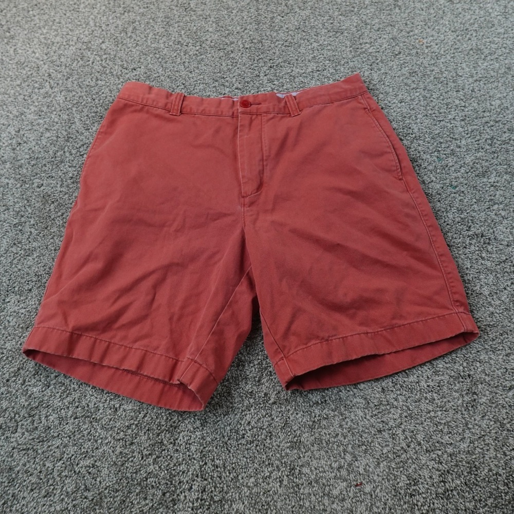 J Crew Shorts Mens 36 Red Chino Flat Front Preppy Summer Casual High Rise Golf